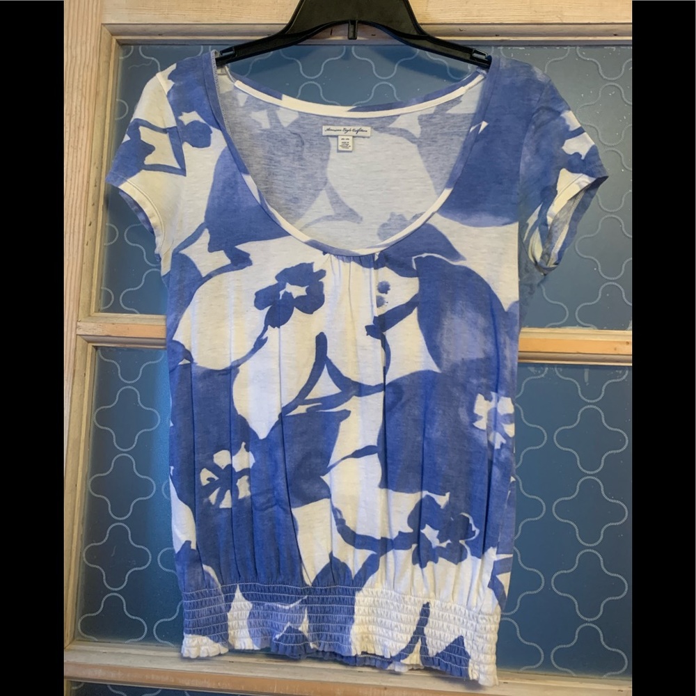 American Eagle floral shirt